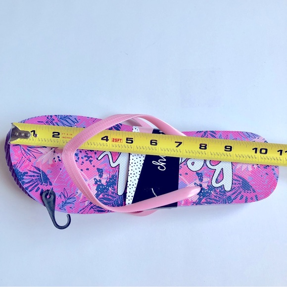 3/$15 BEACH VIBES Flip Flops Sandals Pink XL Size 11 Women’s NEW - Picture 7 of 15